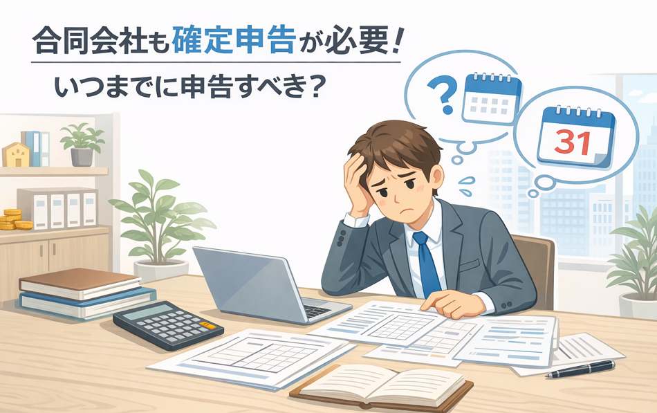 合同会社の確定申告をいつまでにすべきか。期限の画像。