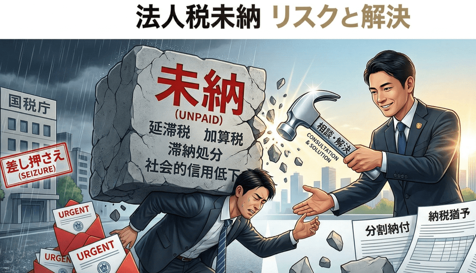 税理士が税金滞納してる納税者について、税務署と分割納付の交渉等をして助けている画像