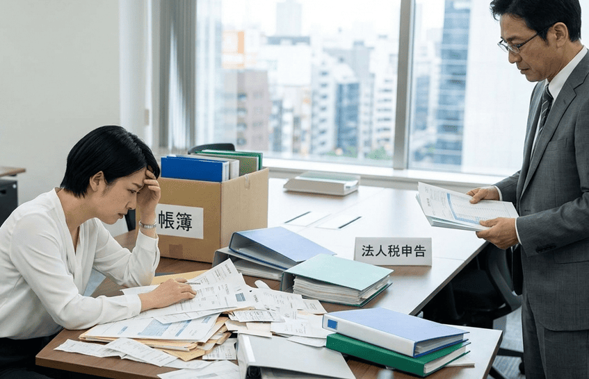帳簿が不足して困ってる会社の人たち