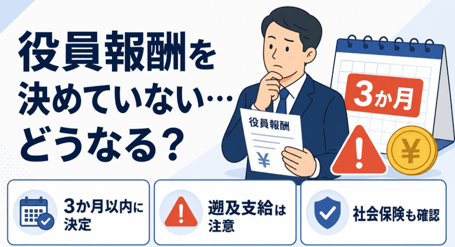 役員報酬を決めてない場合の対応の注意点